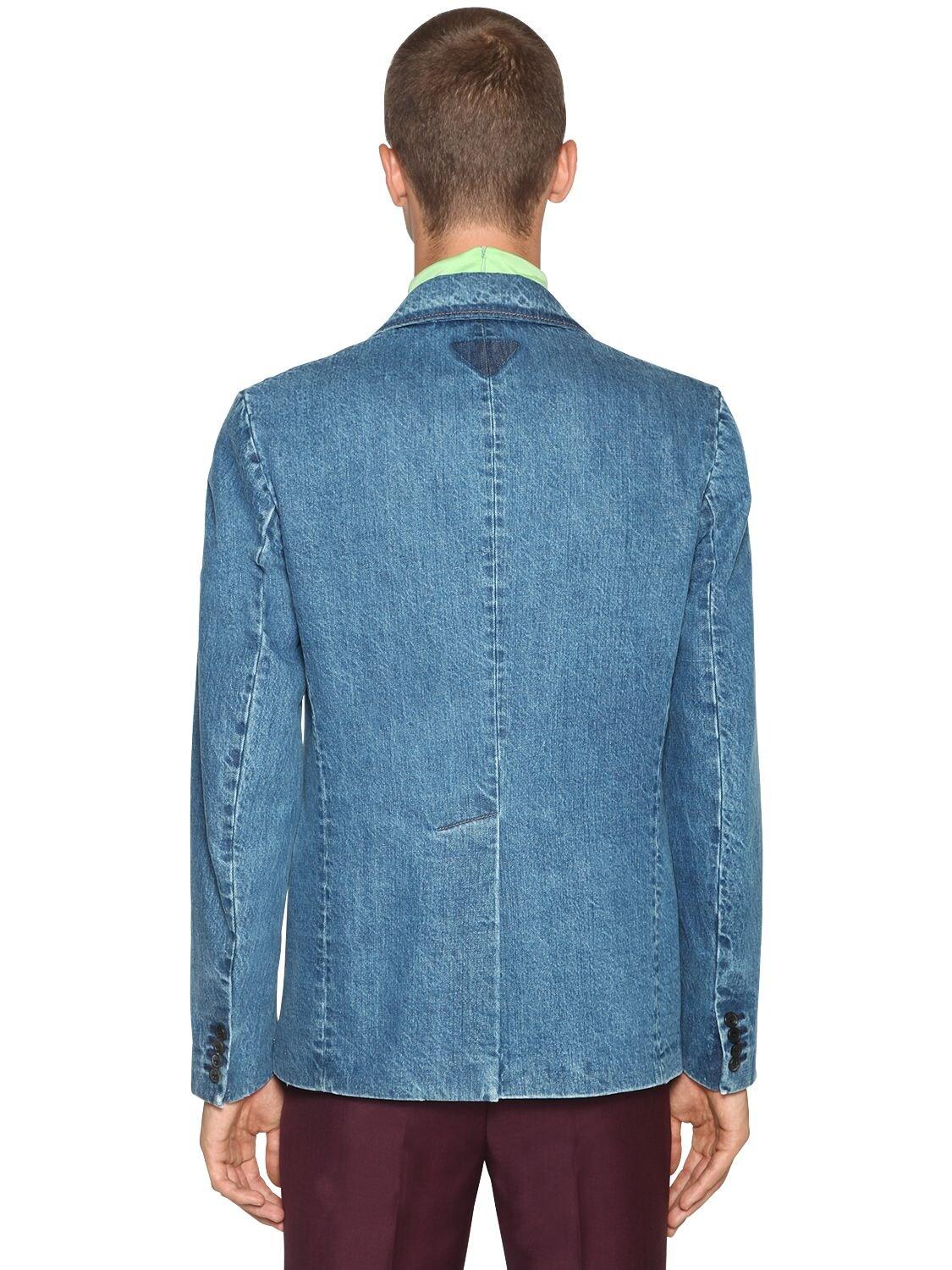 Prada Vintage Denim Jacket in Blue for 