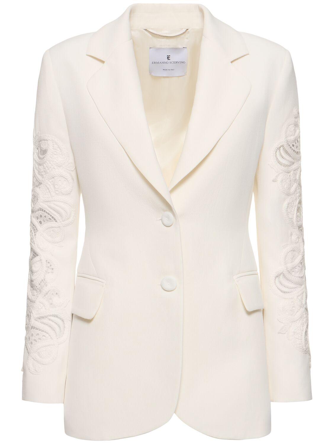 Ermanno Scervino Single Breasted Jacket W/ Embroidery in
