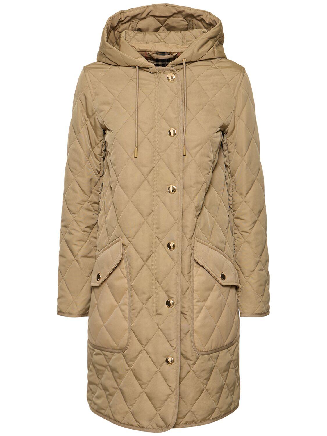 Manteau en nylon matelassé roxby Burberry en coloris Neutre | Lyst