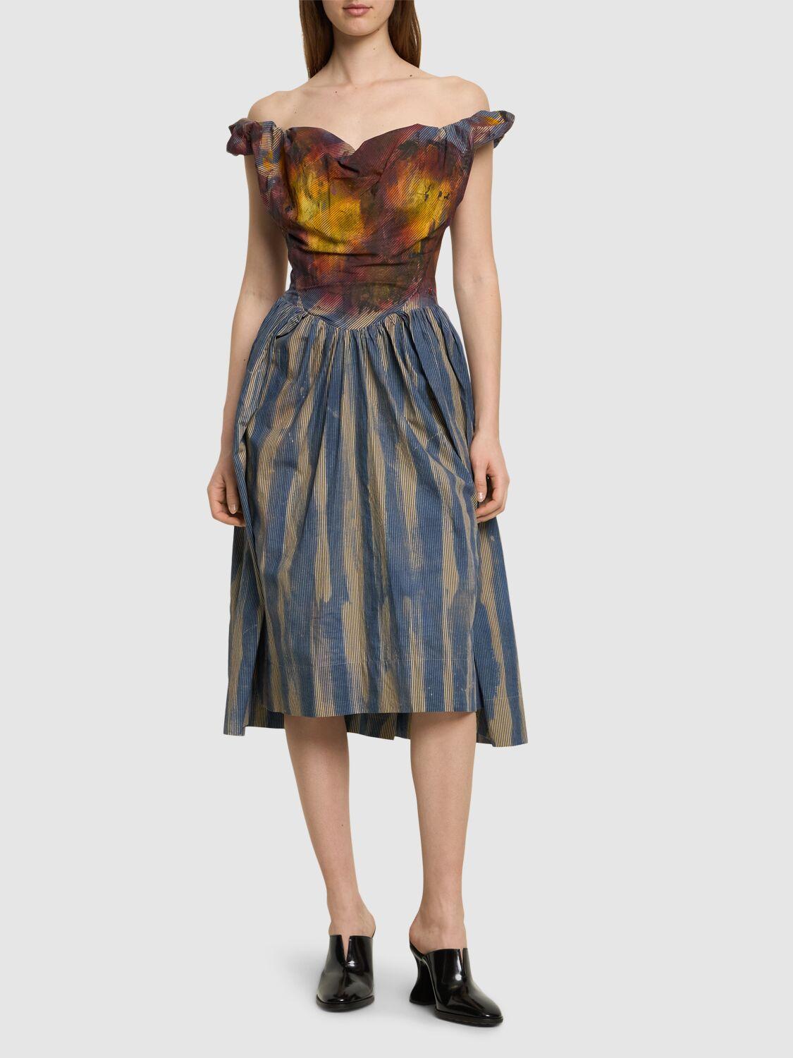 関税込【Vivienne Westwood】Cotton dress Vivienne Westwood Cotton dress with ruching | Women's