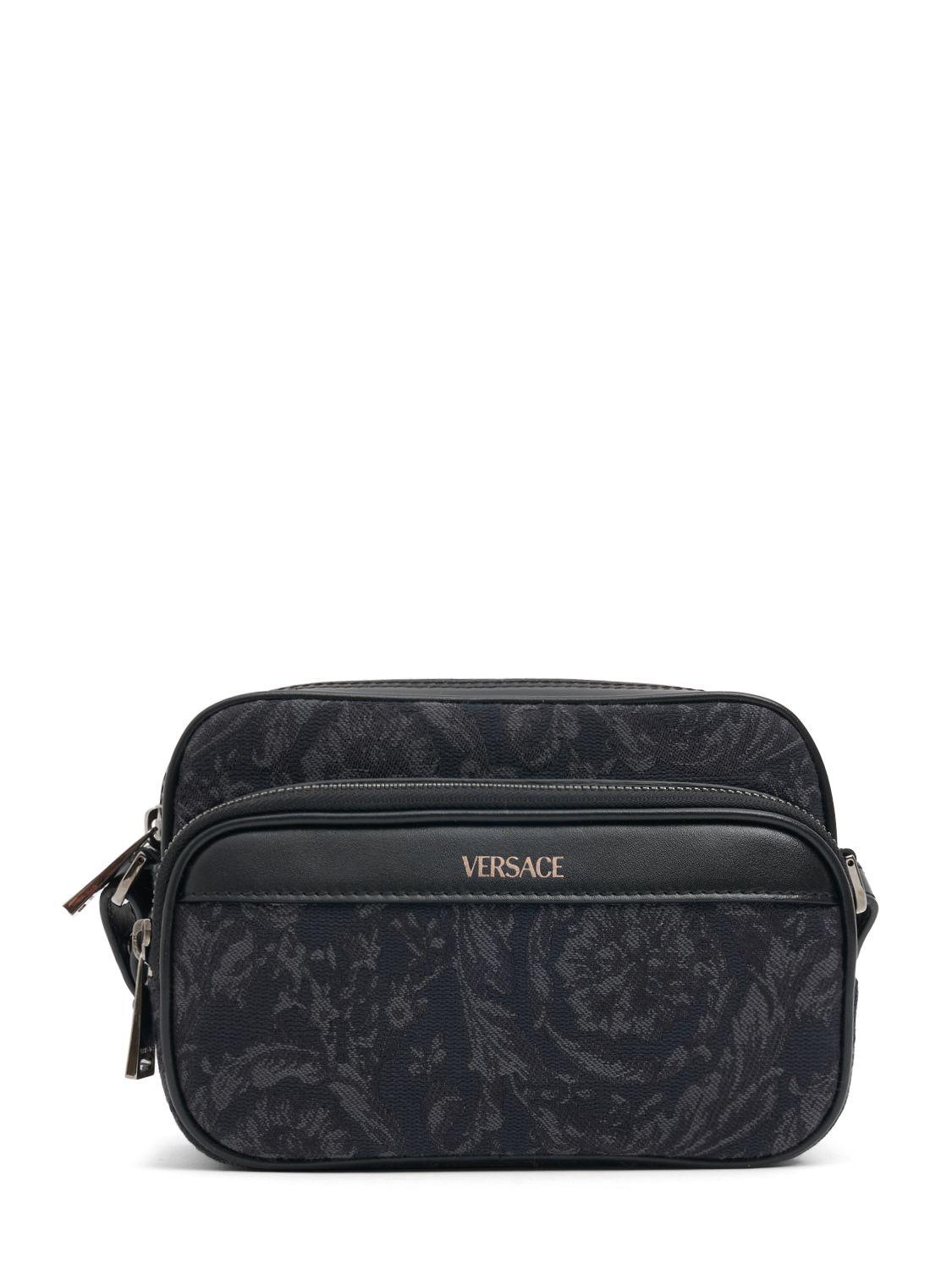 VERSACE ジャカード キャンバス クロスボディバッグ メンズ Versace ジャカードキャンバスクロスボディバッグ