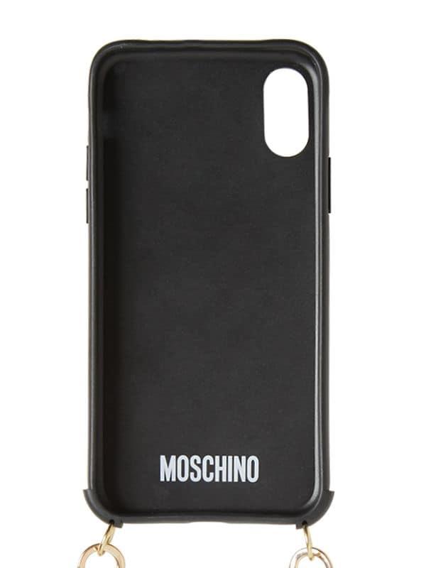 MOSCHINO Logo Rosso Silicone Custodia iPhone x XS 7 8 7/8 PLUS 6 6