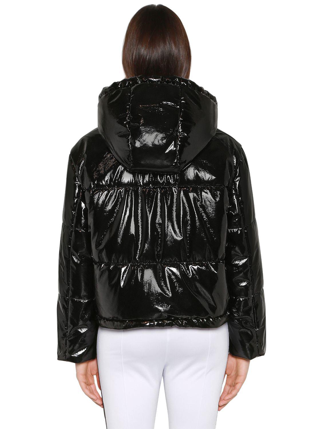 MSGM Synthetic Quilted Vinyl Puffer Jacket in Black - Lyst