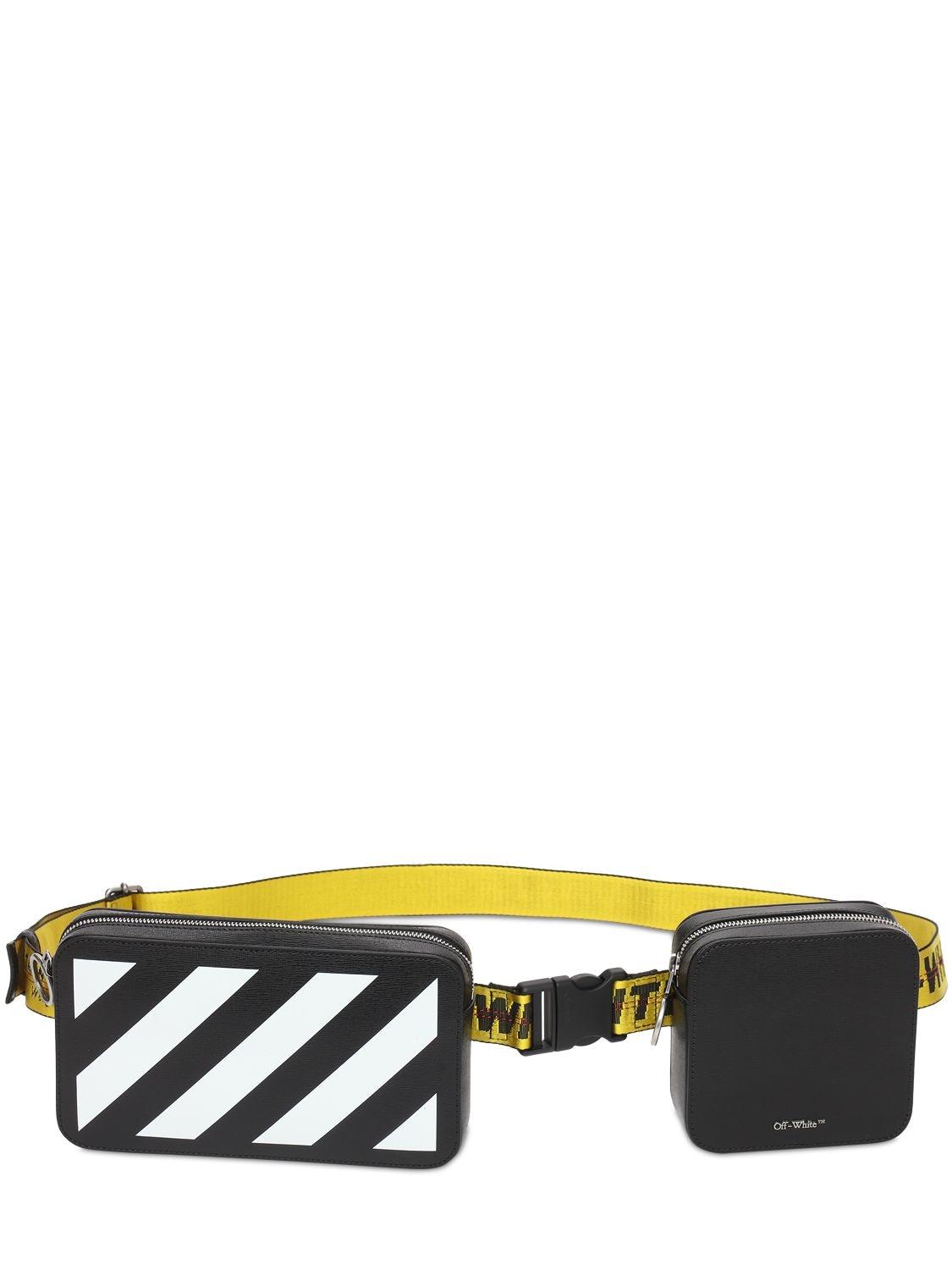 Off-White c/o Virgil Abloh Diag Double Leather Crossbody Bag for Men | Lyst