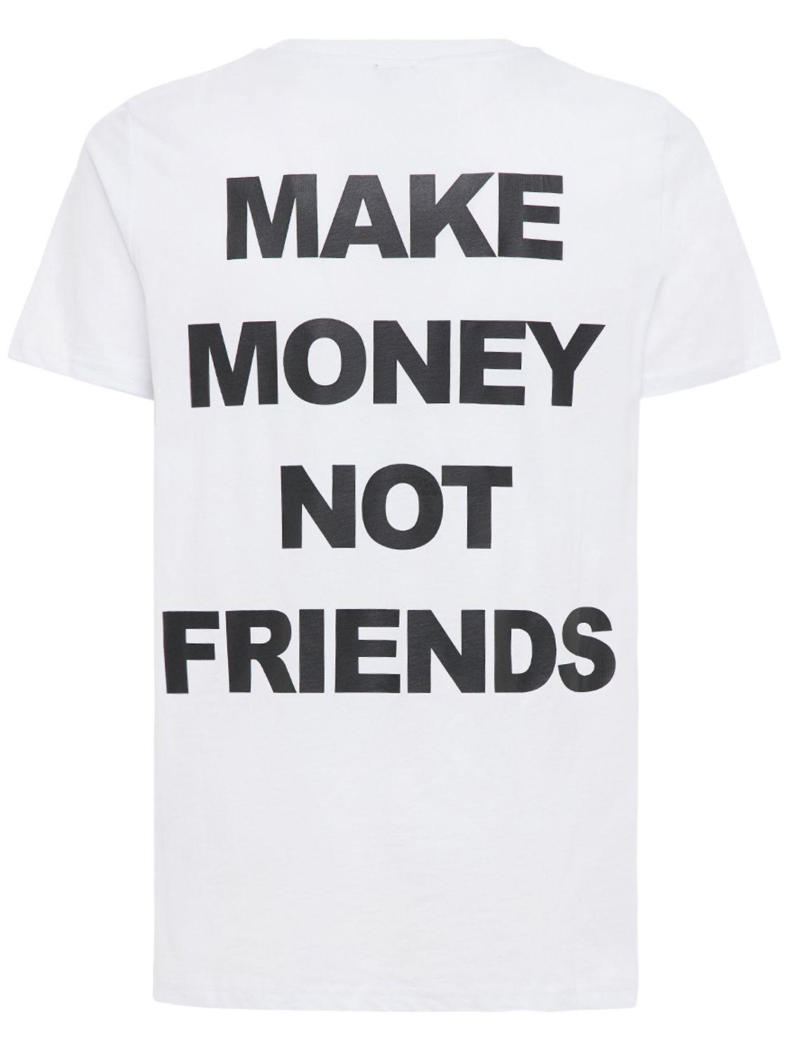 MAKE MONEY NOT FRIENDS Logo Print Cotton Jersey T-shirt in White for Men |  Lyst