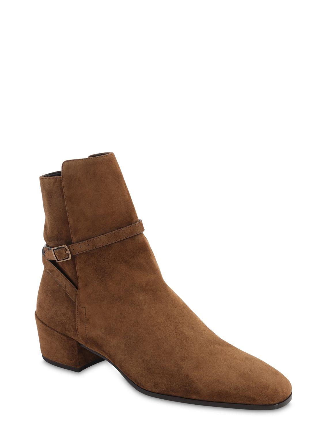 Saint Laurent Clementi Suede Boots in Toffee (Brown) for Men | Lyst