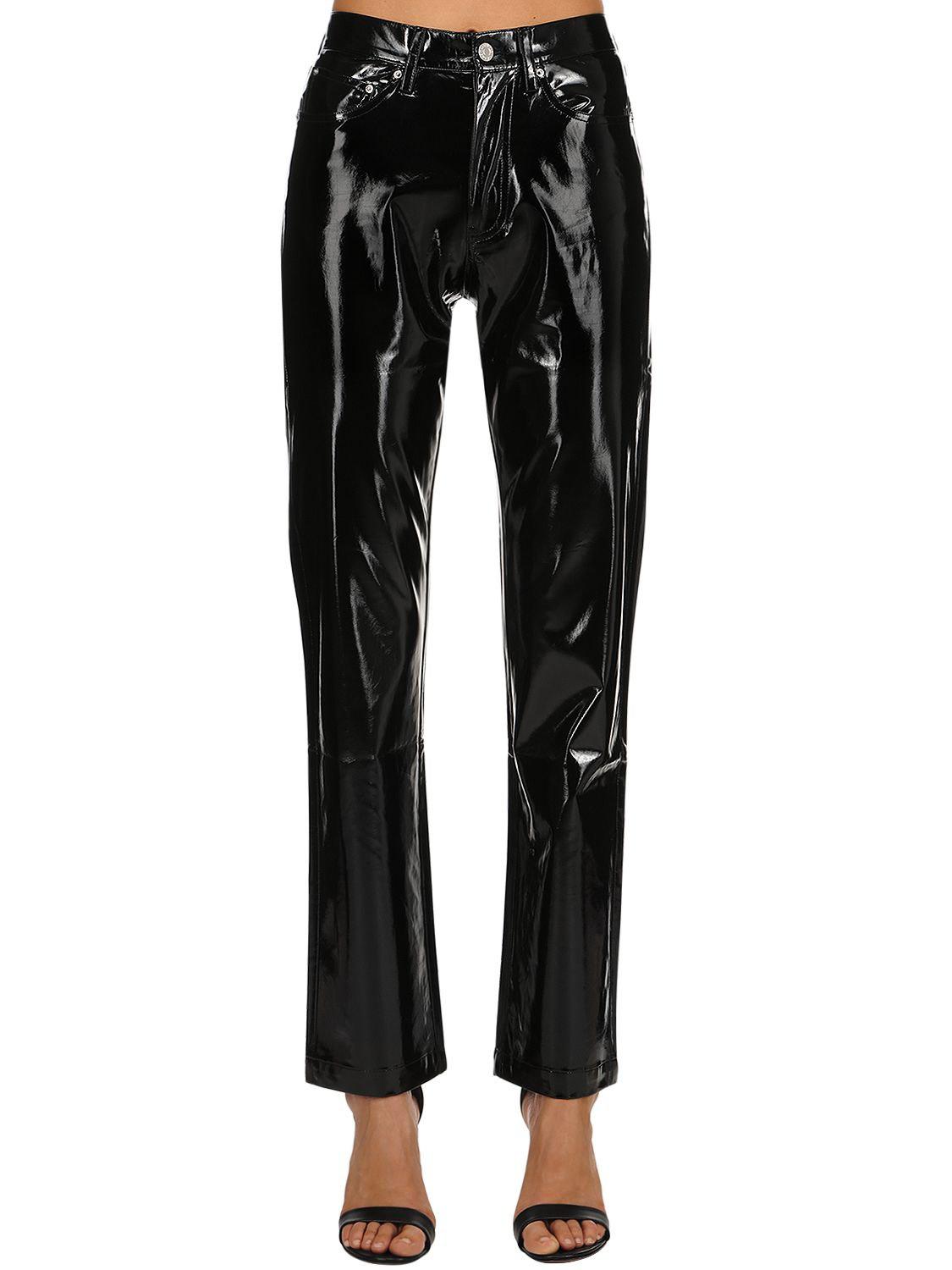 calvin klein vinyl pants