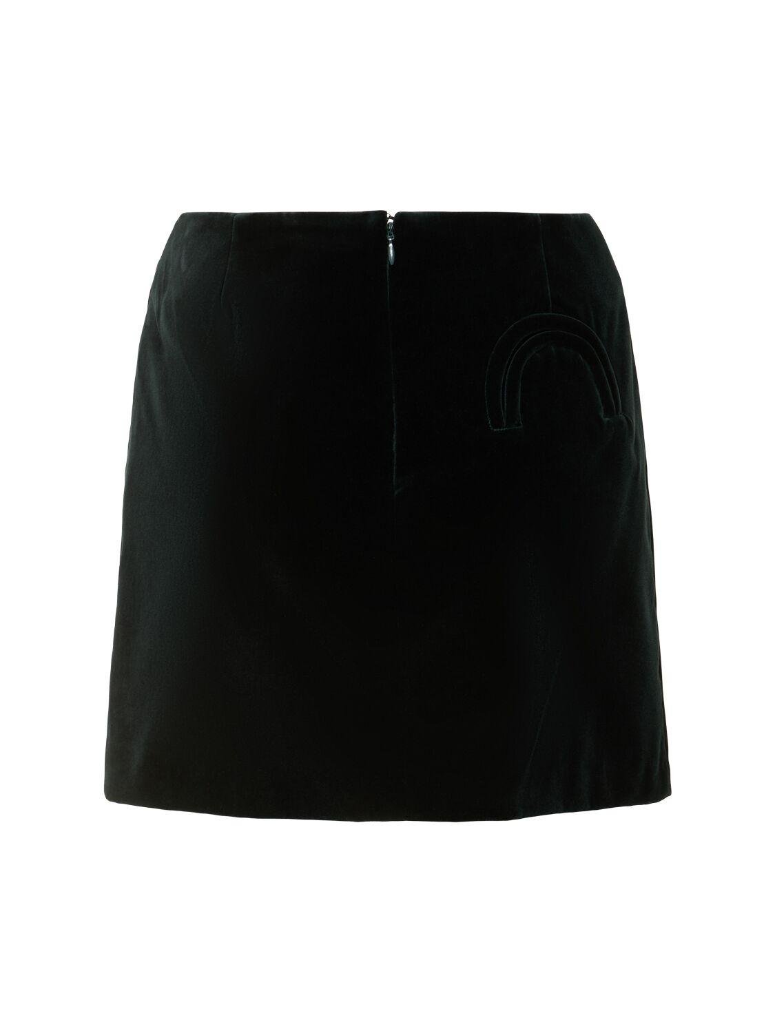 Blaze Milano Jealousy Coci Cotton Velvet Mini Skirt in Black Lyst UK