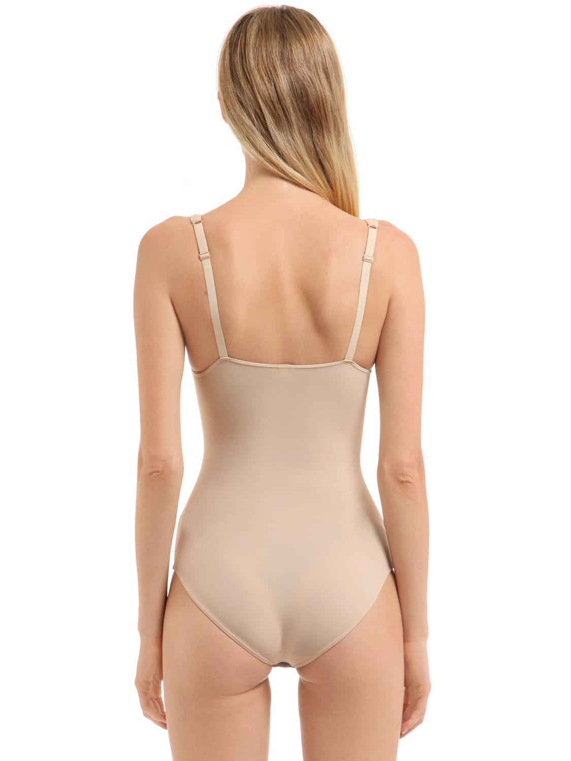 Wolford Cotton Mat De Luxe Forming Bodysuit In Nude Natural Lyst
