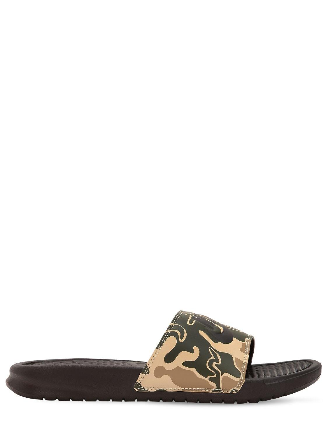 nike slides just do it print