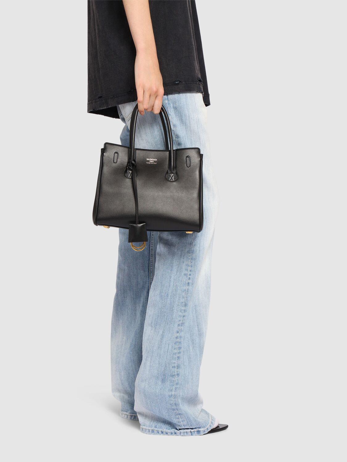 【BALENCIAGA】ミニハンプトンレザートップハンドルバッグ Balenciaga ミニ Hampton レザートップハンドルバッグ ブラック