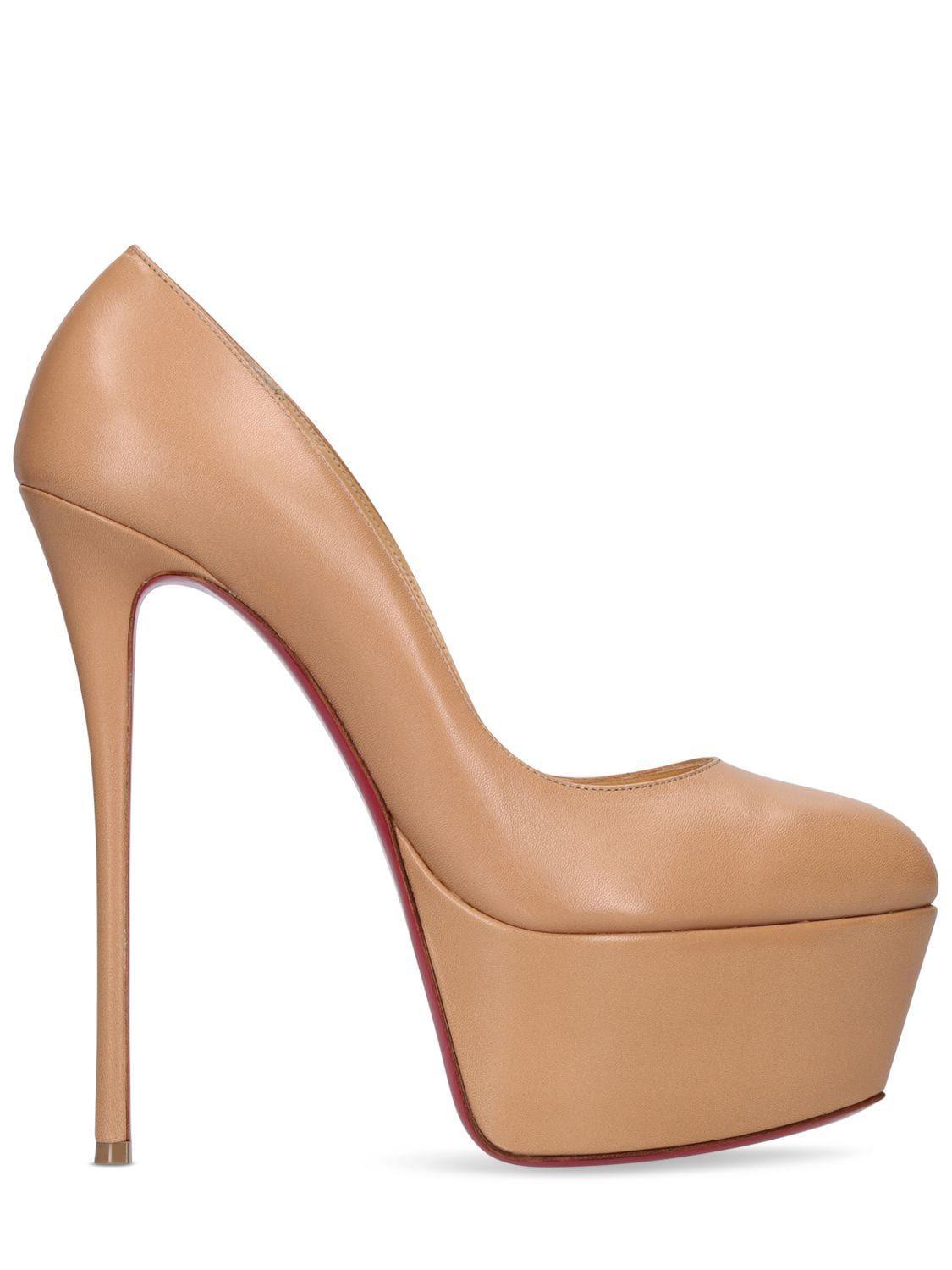 Christian Louboutin Dolly Alta 160 Leather Red Sole Platform Pumps Eur  39/US 9