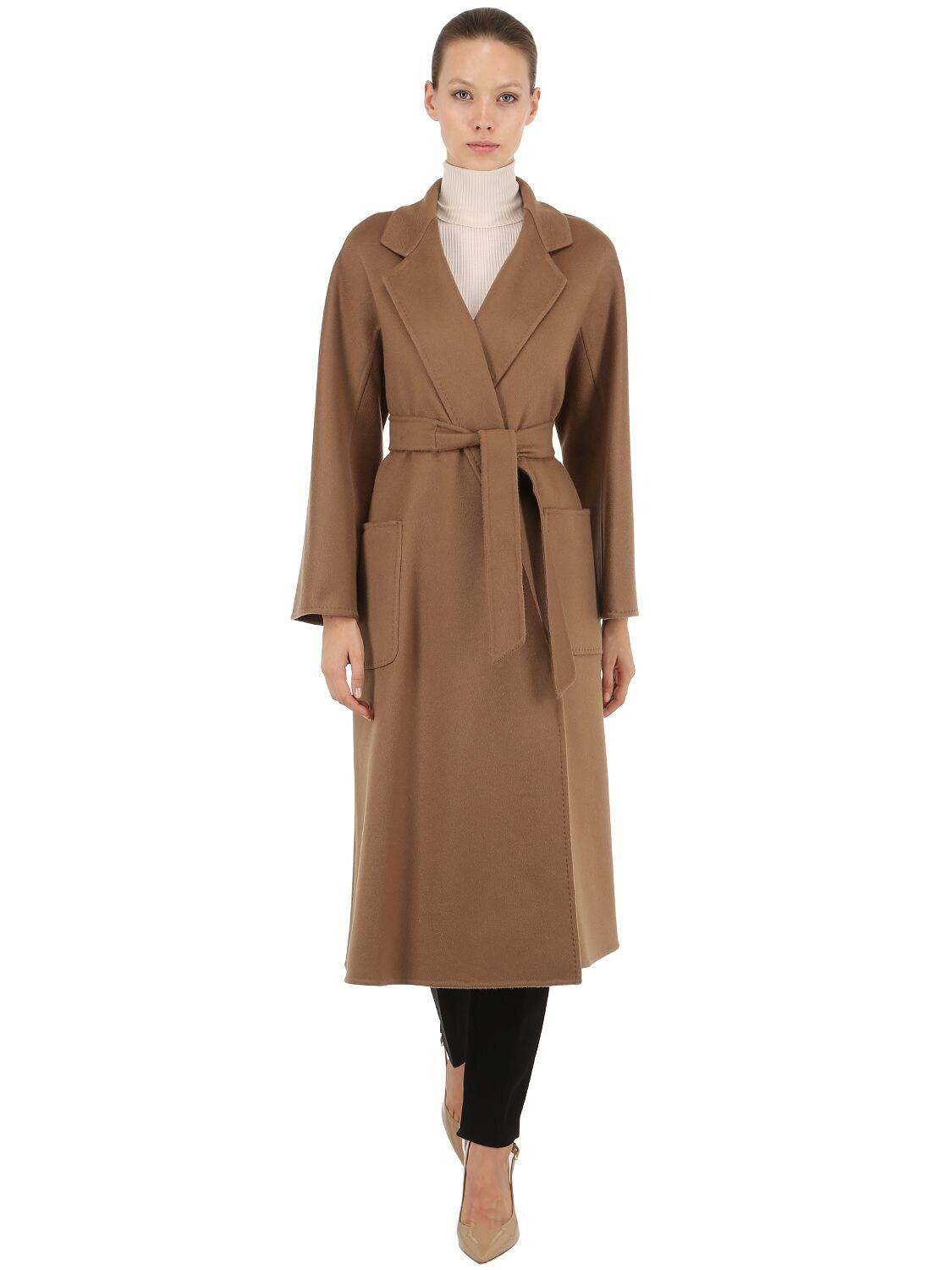 Max Mara Labbro Belted Cashmere Coat in Camel (Brown) - Lyst