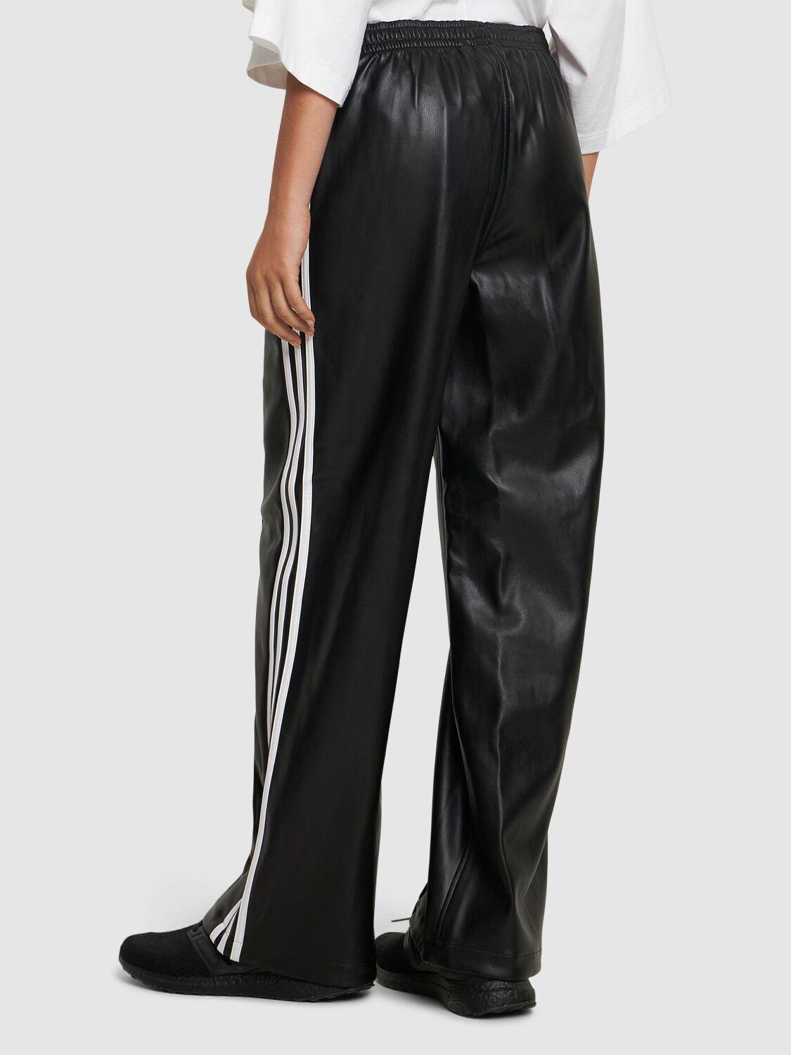 adidas Originals Firebird Faux Leather Pants in Black | Lyst adidas Originals Firebird Faux Leather Pants in Black | Lyst