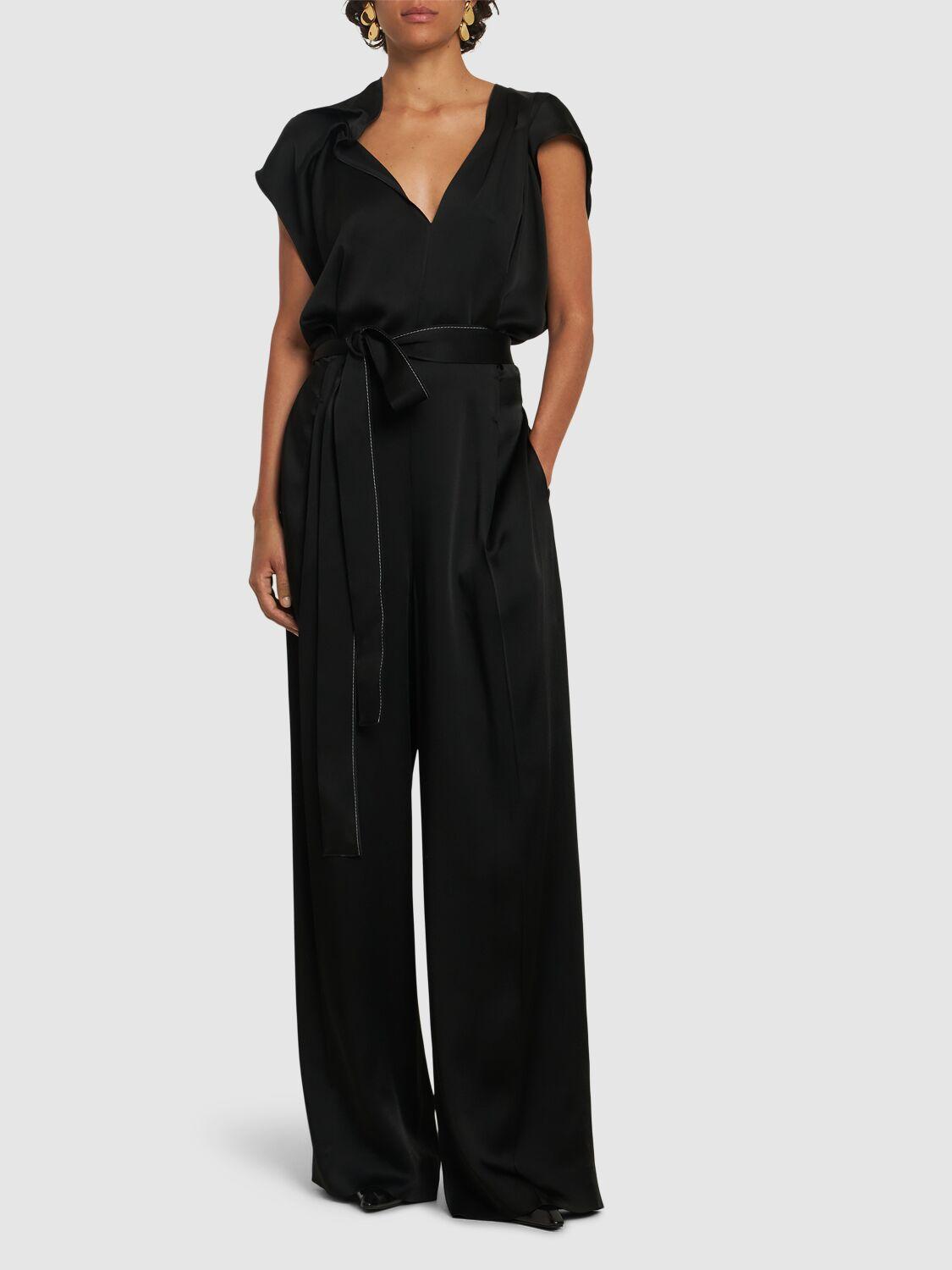 【VICTORIA BECKHAM】サテンジャンプスーツ レディース Victoria Beckham ジャンプスーツ & ロンパース