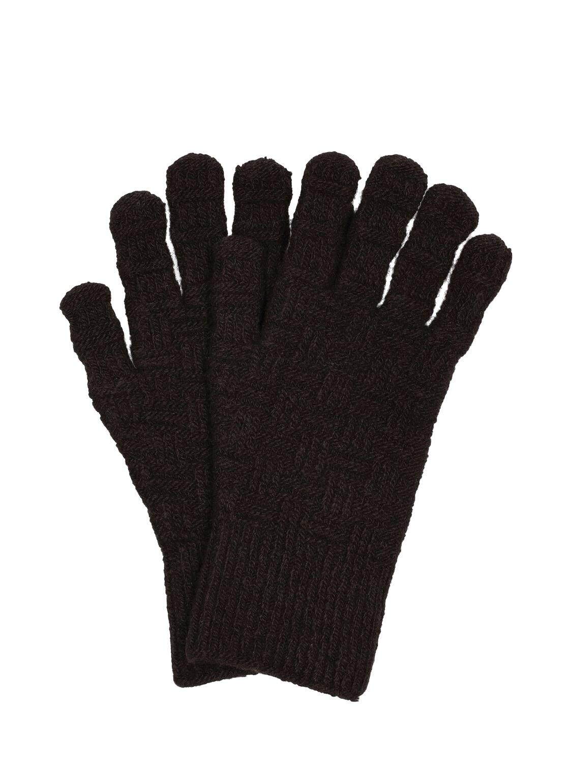 Bottega Veneta Wolle Handschuhe Aus Wollmischung in Schwarz für Herren Herren Accessoires Handschuhe 