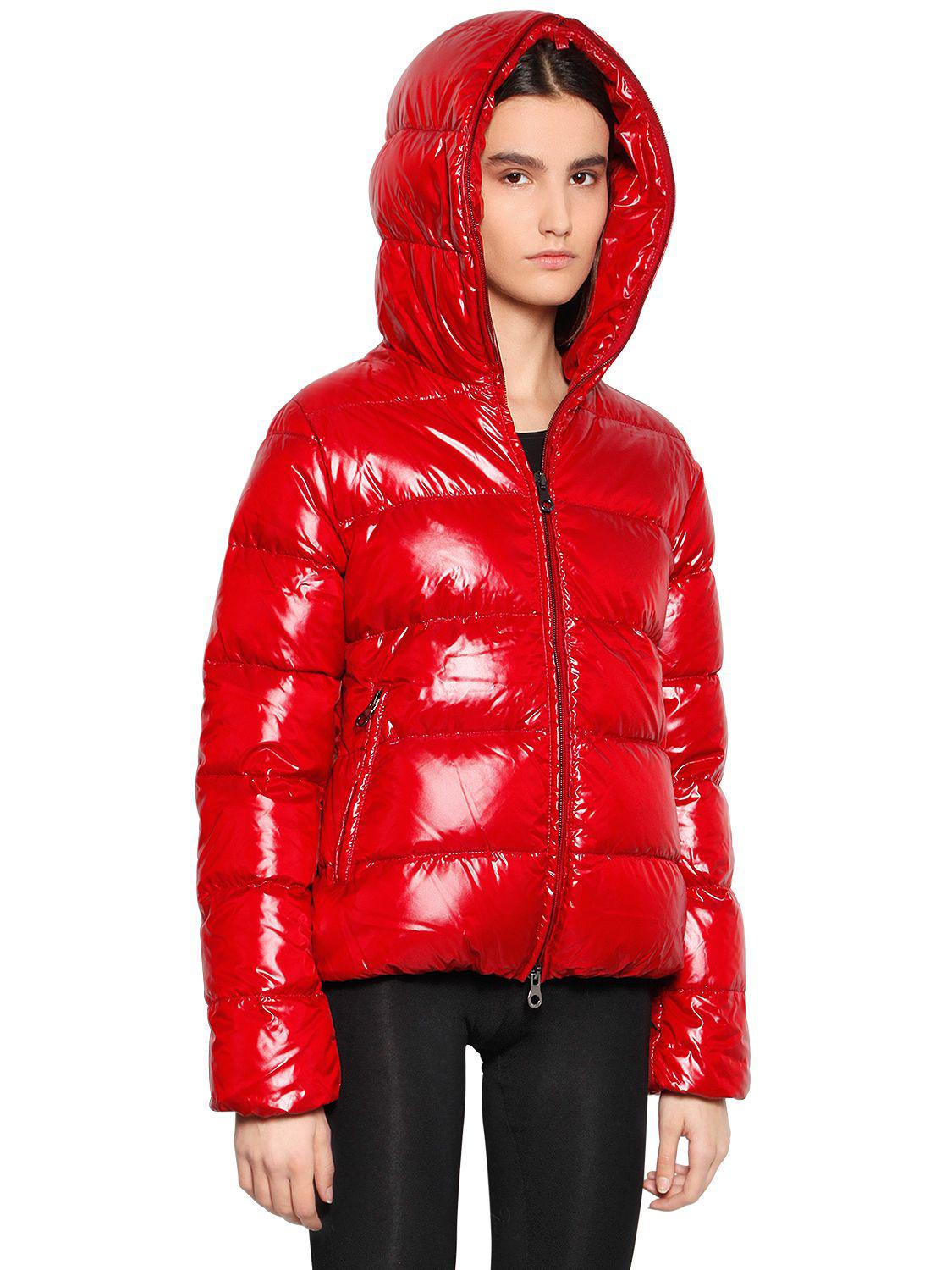 Duvetica Synthetic Thia 5 Shiny Nylon Down Jacket in Red - Lyst