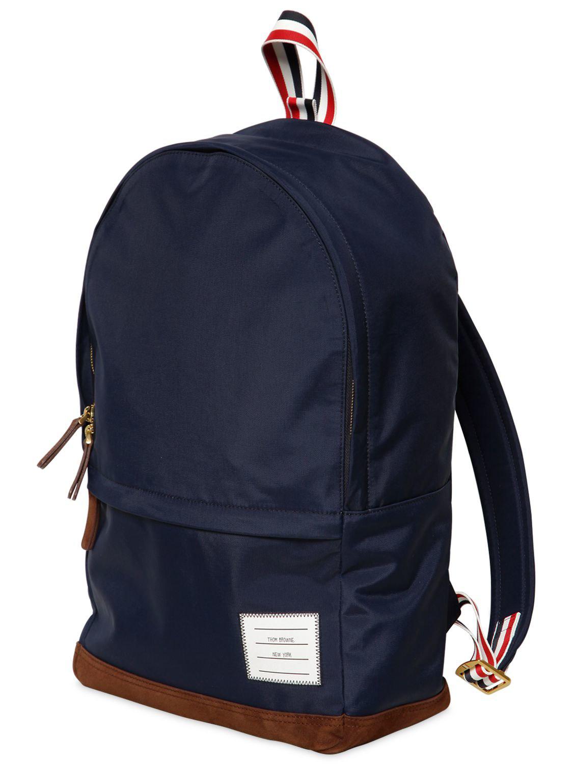 Thom Browne Synthetic Soft Tech Nylon & Suede Backpack in ...