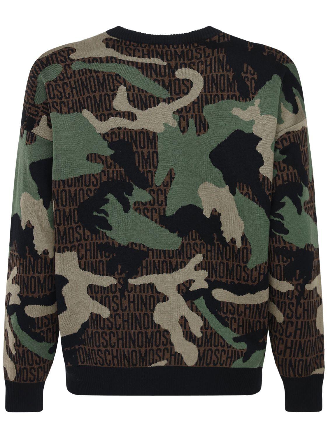 wool camo pullover