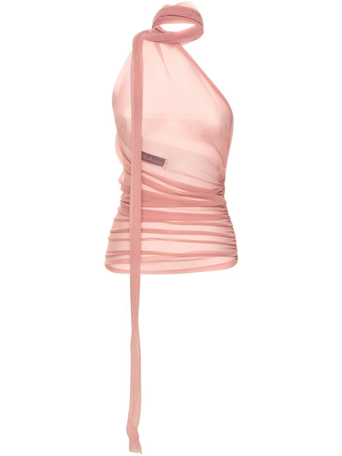 Pink Chiffon Halter Top Pink Chiffon Halter Top