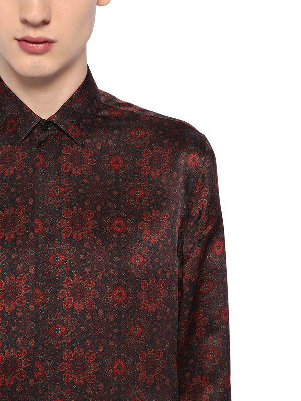 saint laurent silk shirt men's