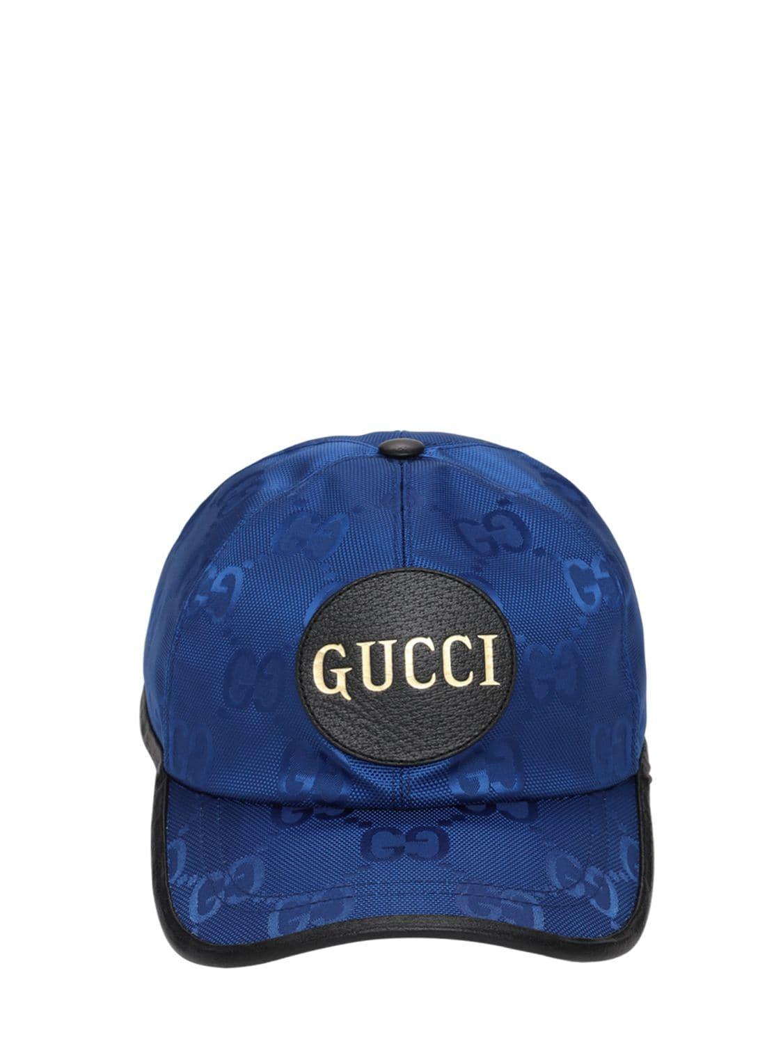 GUCCI GG NYLON MESH BASEBALL CAP - BLACK