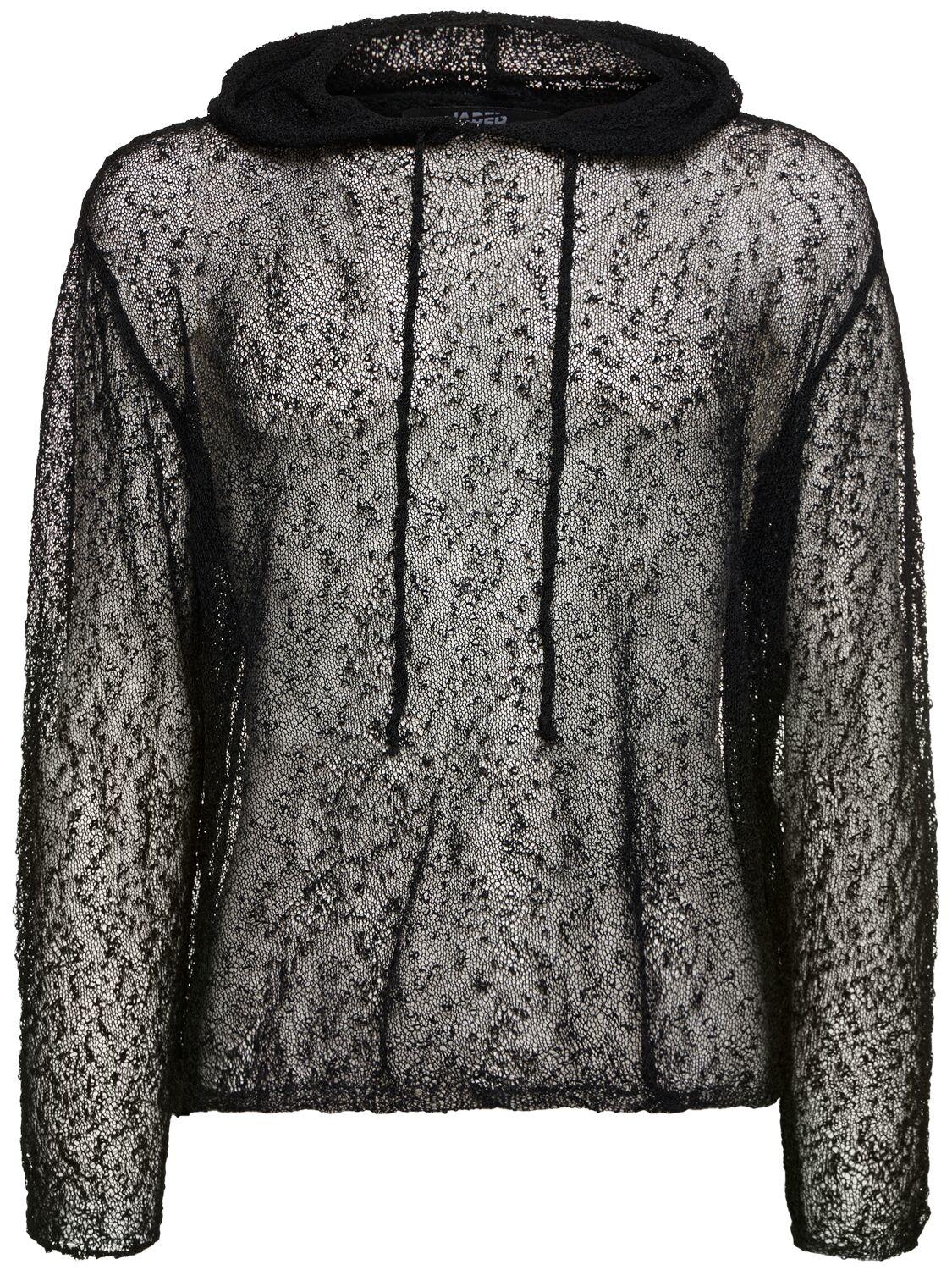 Jaded London Fine Knit Hoodie in Black for Men | Lyst UK