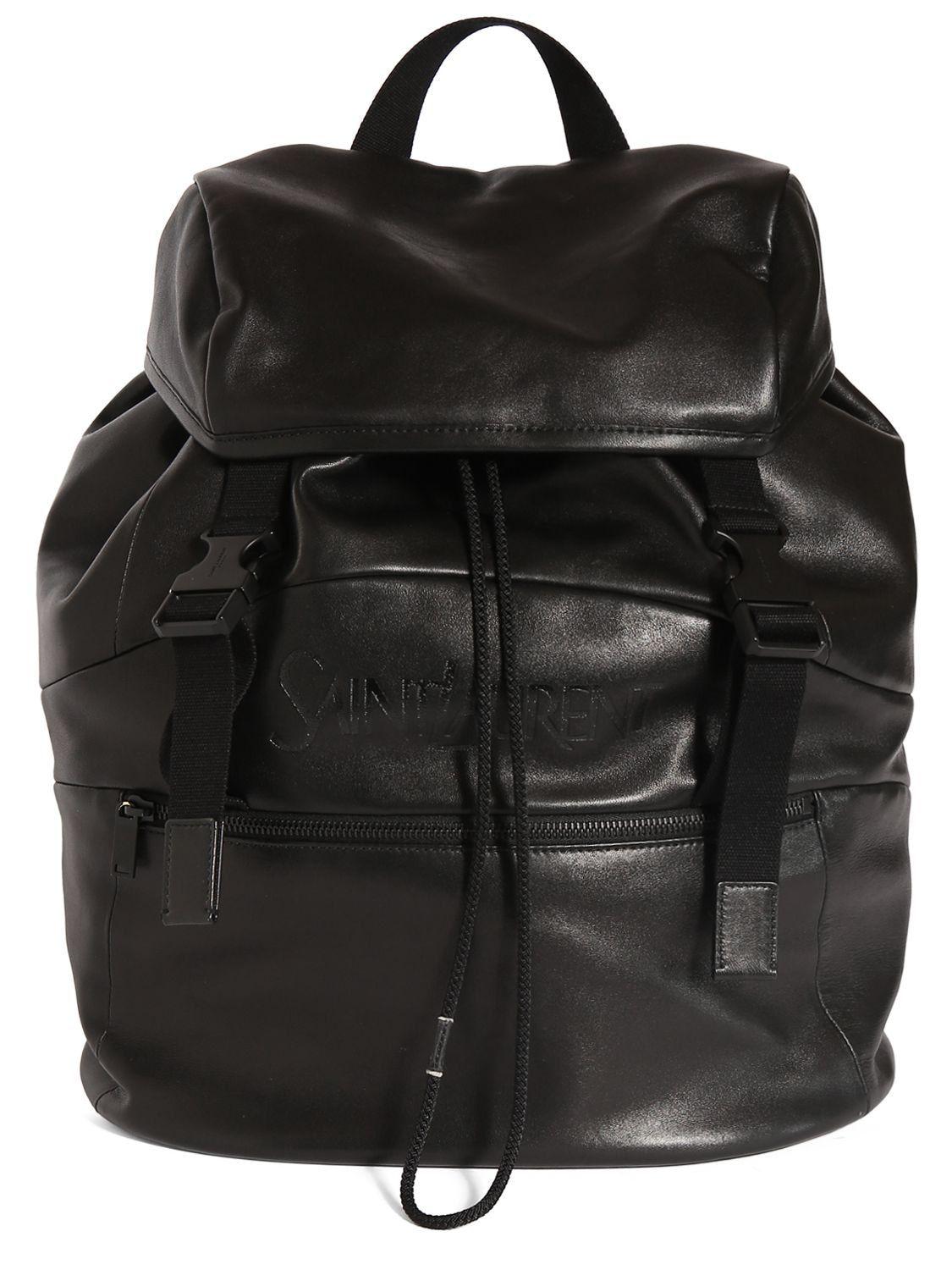 Leather backpack Saint Laurent Black in Leather - 20380169