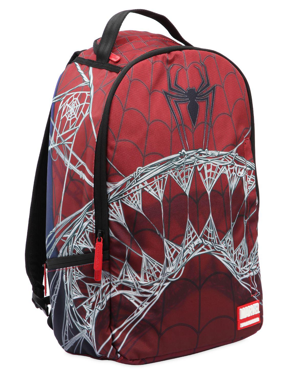 Sprayground Marvel Spiderman Webbed Shark Backpack in Red for Men | Lyst
