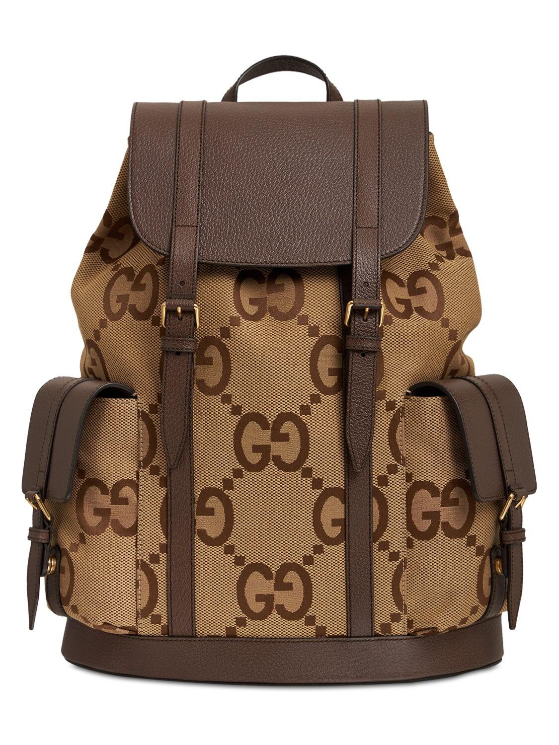 gucci logo backpack