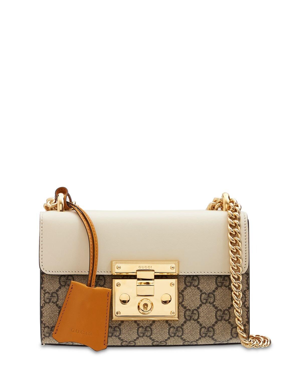 Gucci Padlock Small Leather Shoulder Bag in White