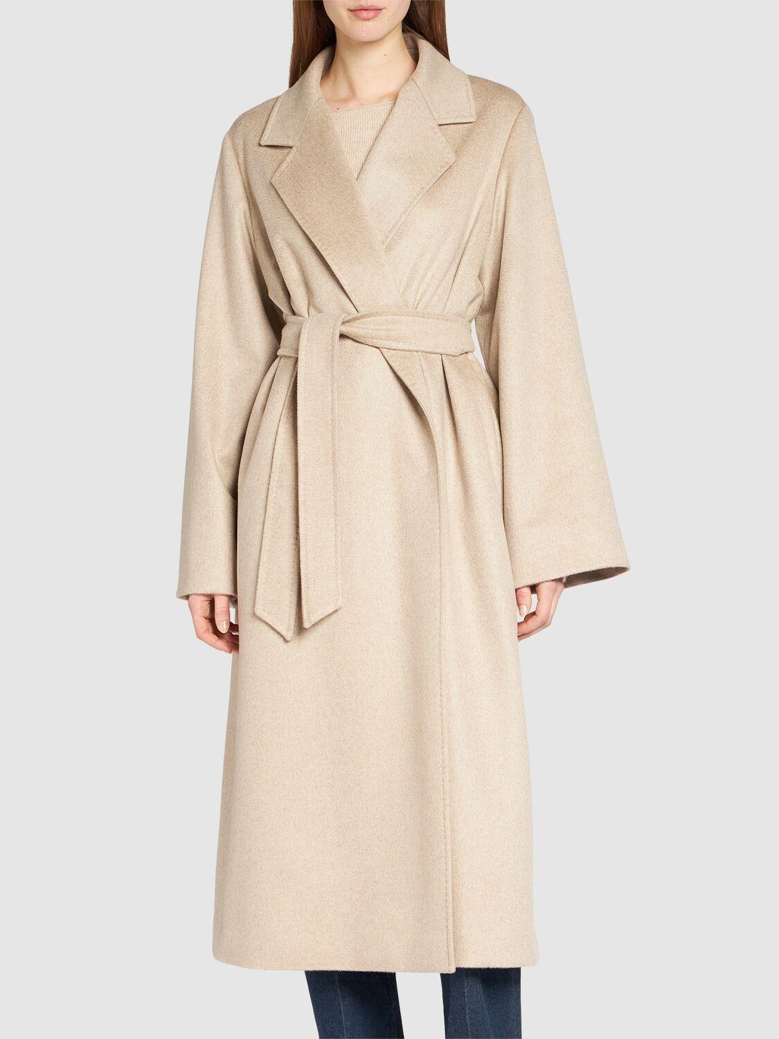 Max Mara Fornovo Belted Cashmere Long Coat in Natural Lyst Canada