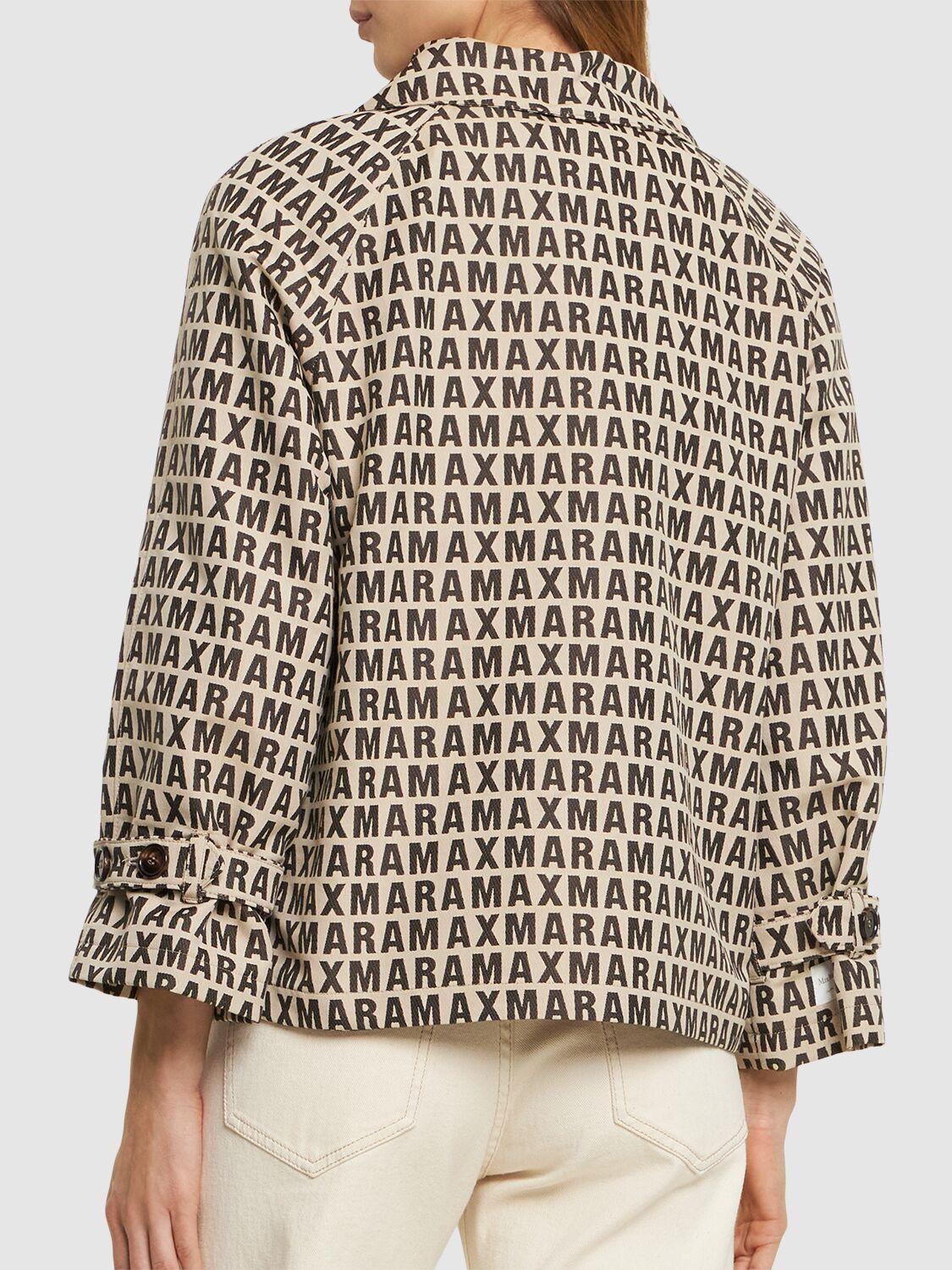 【関税＆送料込み】Max Mara Printed Short Jacket Max Mara Jacqueline Logo Jacquard Short Jacket | Lyst