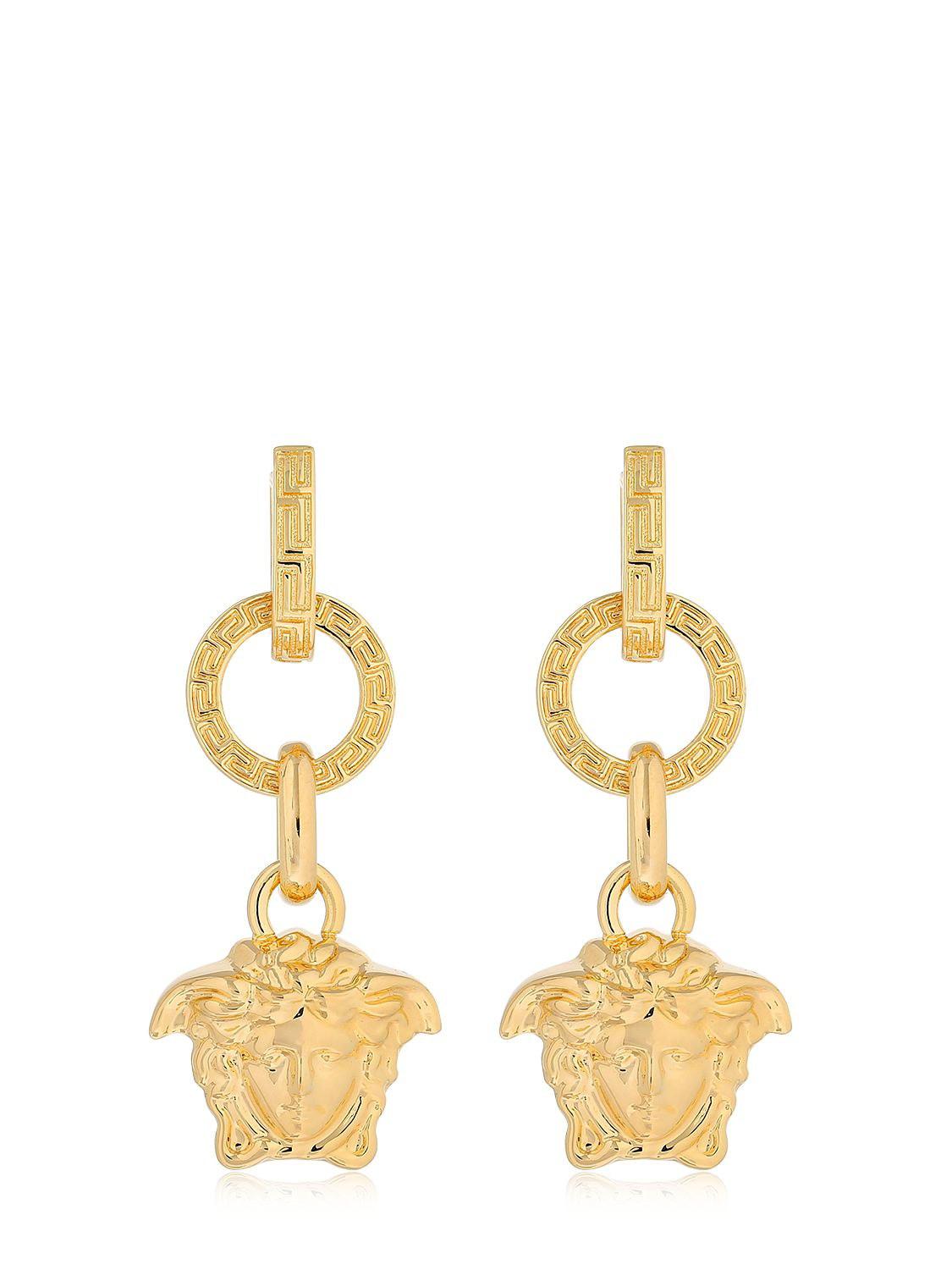 Versace Small Medusa Palazzo Hoops Earrings in Gold (Metallic) - Lyst