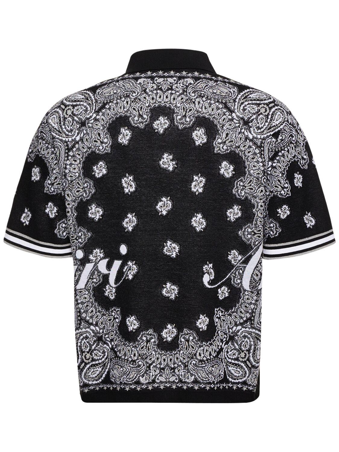 Amiri Bandana Print Polo Shirt in Black for Men | Lyst UK