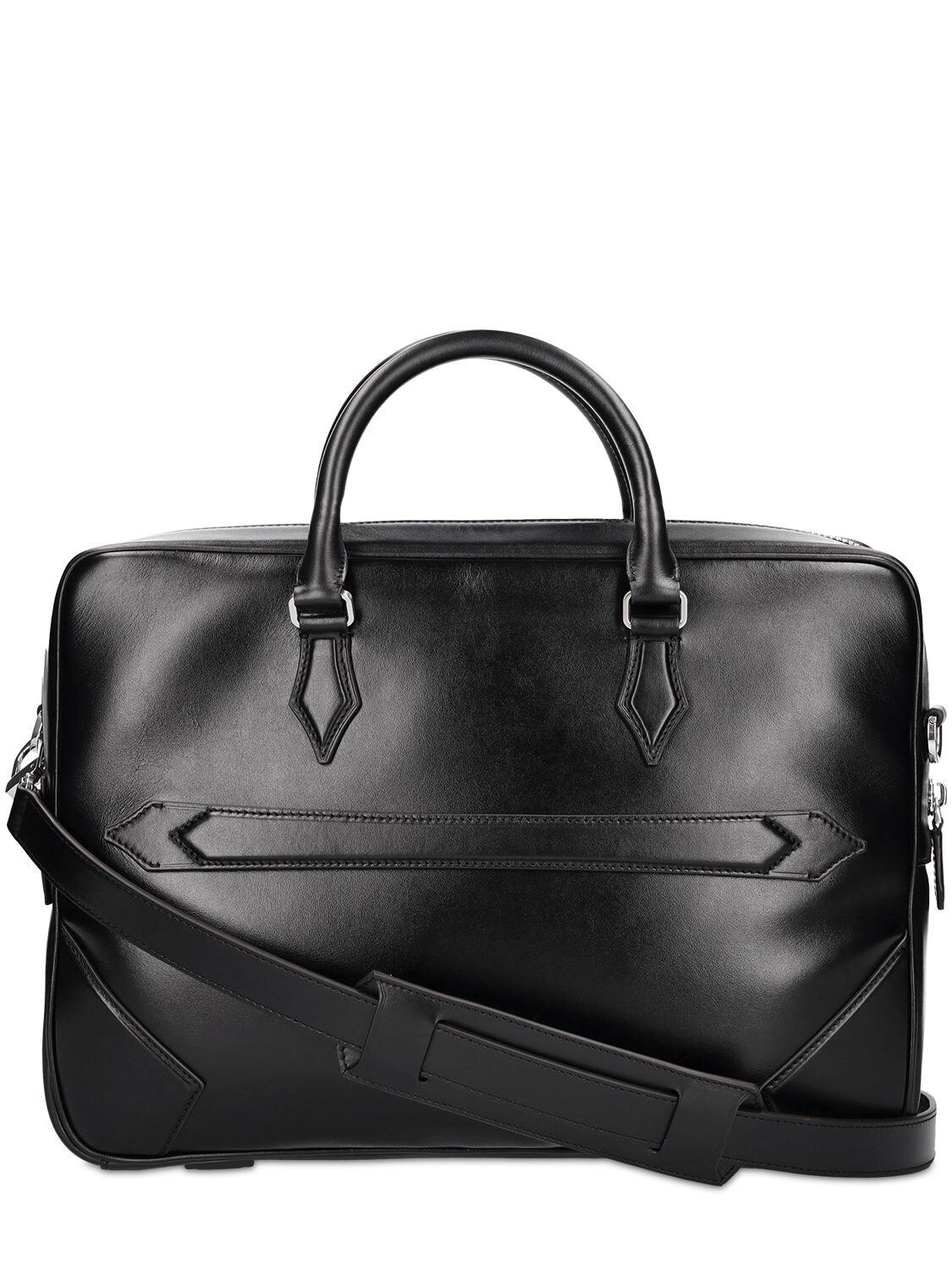 Montblanc Leather Briefcase in Black for Men | Lyst UK