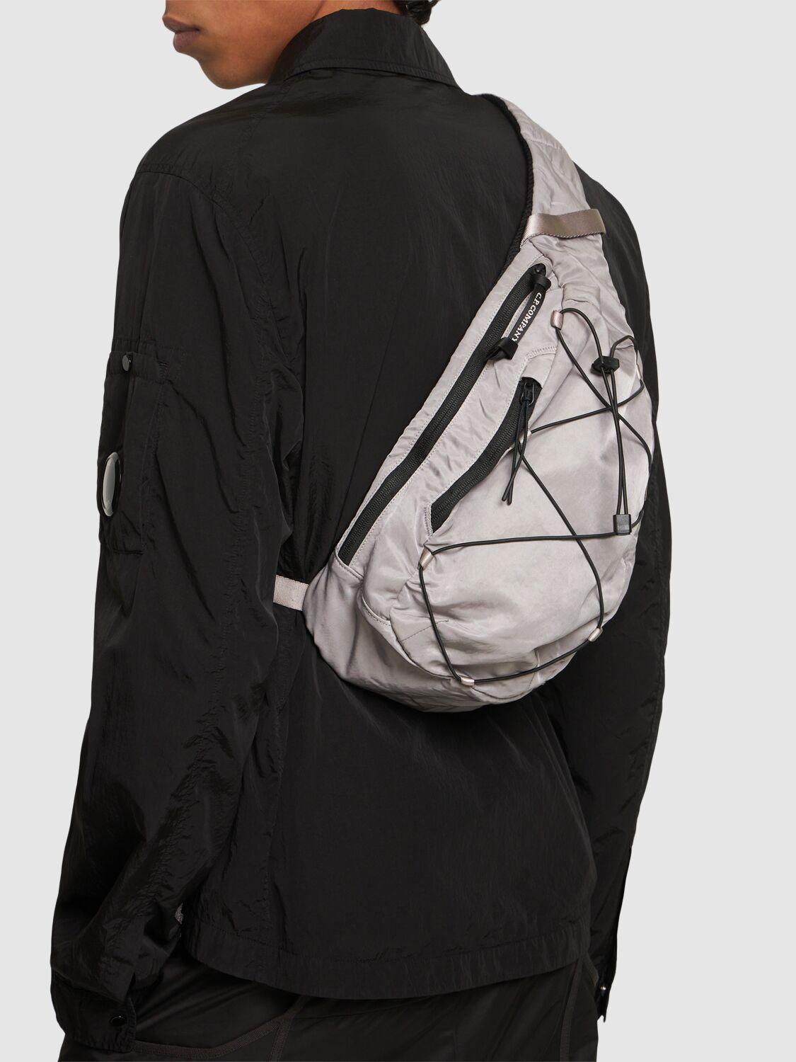 【C.P. COMPANY】Nylon B Crossbody Bag Drizzle Grey C.P. Company - NYLON B CROSSBODY MESSENGER BAG | HBX
