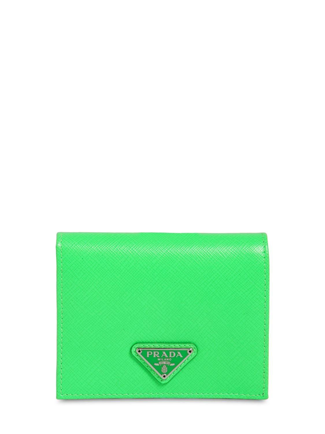 green prada wallet