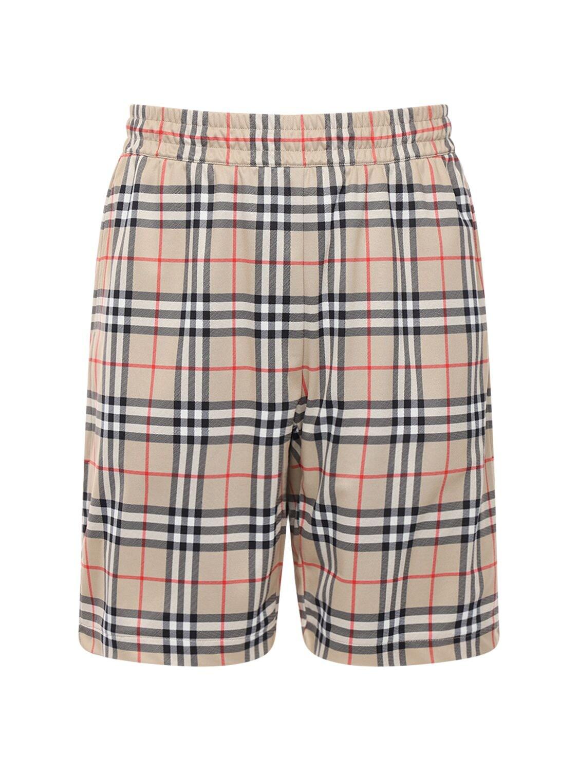 Burberry Debson Check Tech Shorts W/ Mesh Lining for Men | Lyst