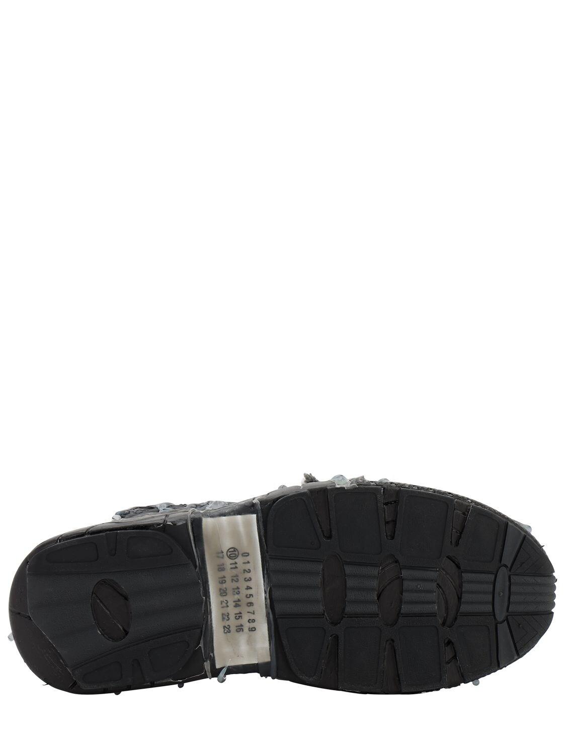 fusion leather and mesh sneakers