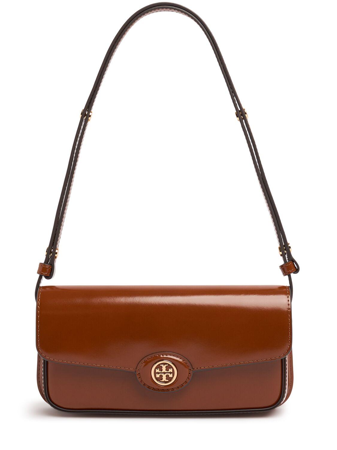 Tory Burch レディース ブラウン E/w Robinson ブラッシュドレザー 