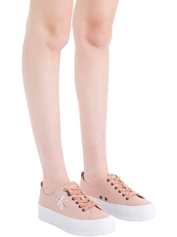 Cheap Womens White Calvin Klein Jeans Zolah Canvas Sneaker at Soletrader  Outlet