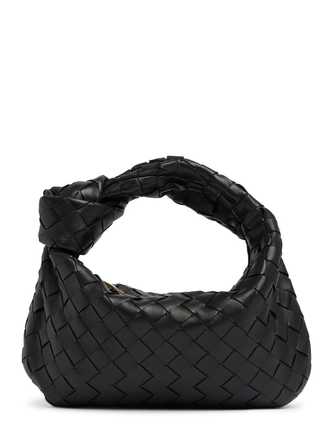 Bottega Veneta レディース ブラック Mini Jodie Leather Top Handle  