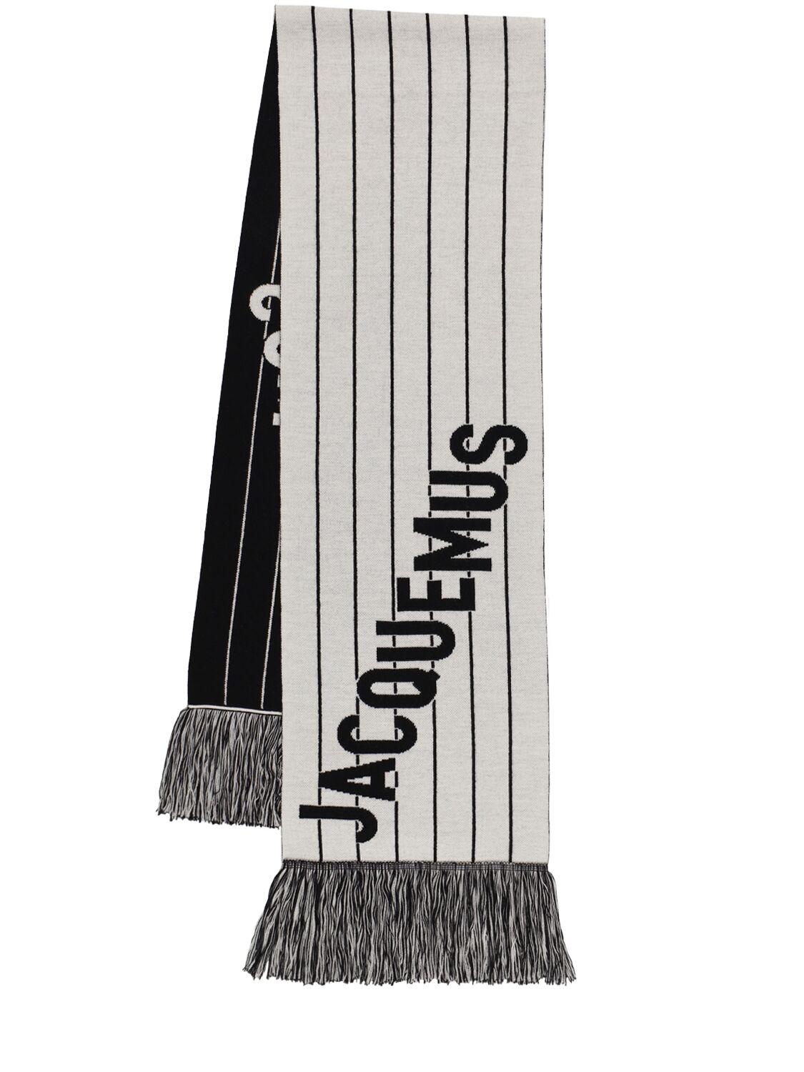 JACQUEMUS ブラック ラウンドカーレマフラー　スカーフ 24AW ファッション JACQUEMUS ブラック ラウンドカーレマフラー