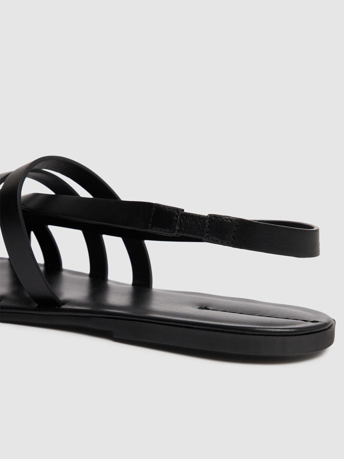 The Row◆Line Sandal in Leather 10mm The Row 10mm Line Leather Sandals in Black | Lyst Canada