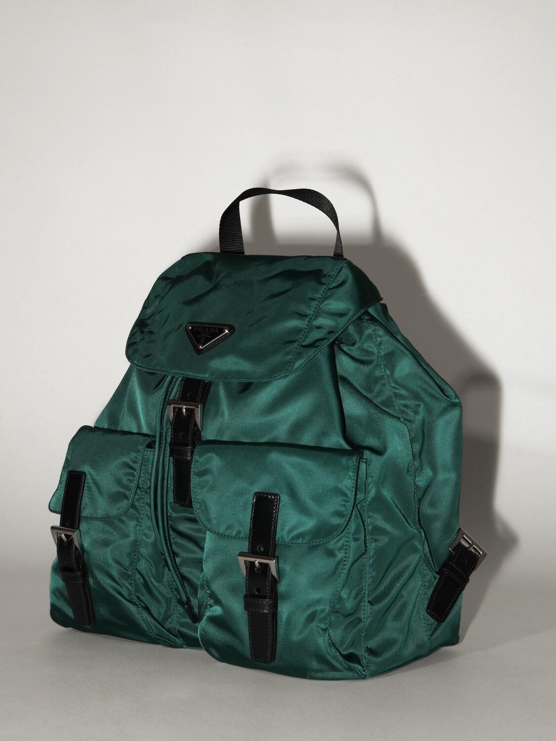 Prada Synthetic Lvr Exclusive Nylon Canvas Backpack in Green | Lyst