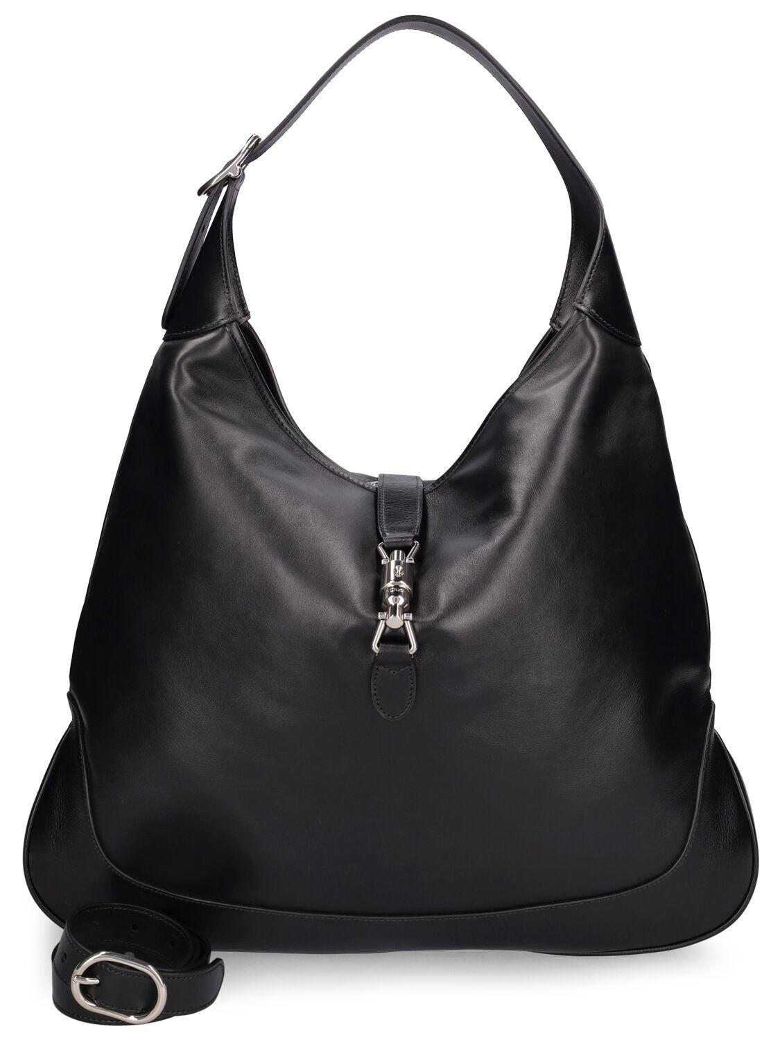Jackie 1961 Medium Leather Shoulder Bag in Black - Gucci