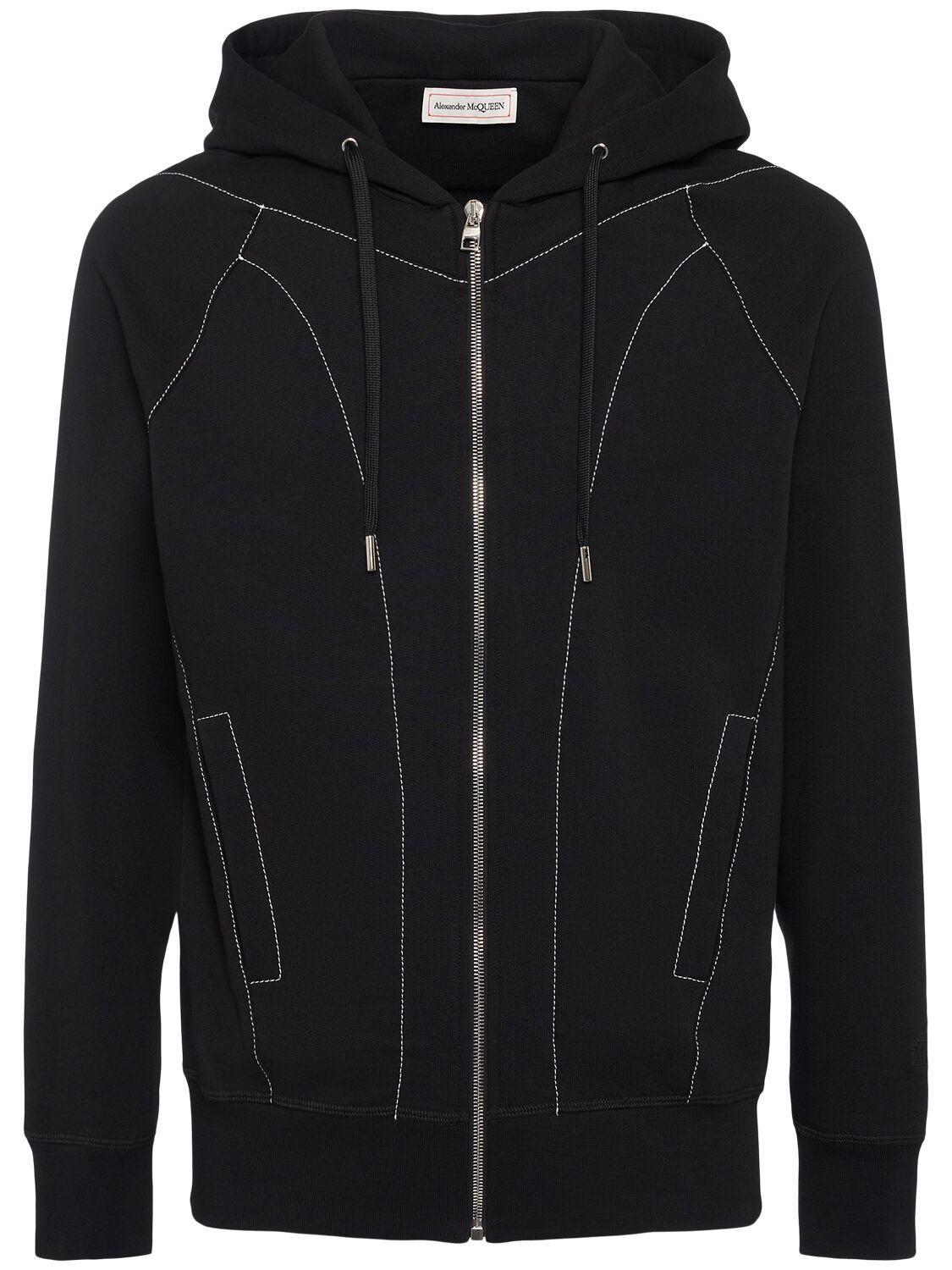 Alexander mcqueen black hoodie sale