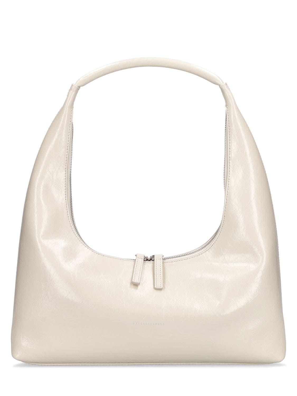 Marge Sherwood Hobo Mini Crinkled Leather Shoulder Bag for Women