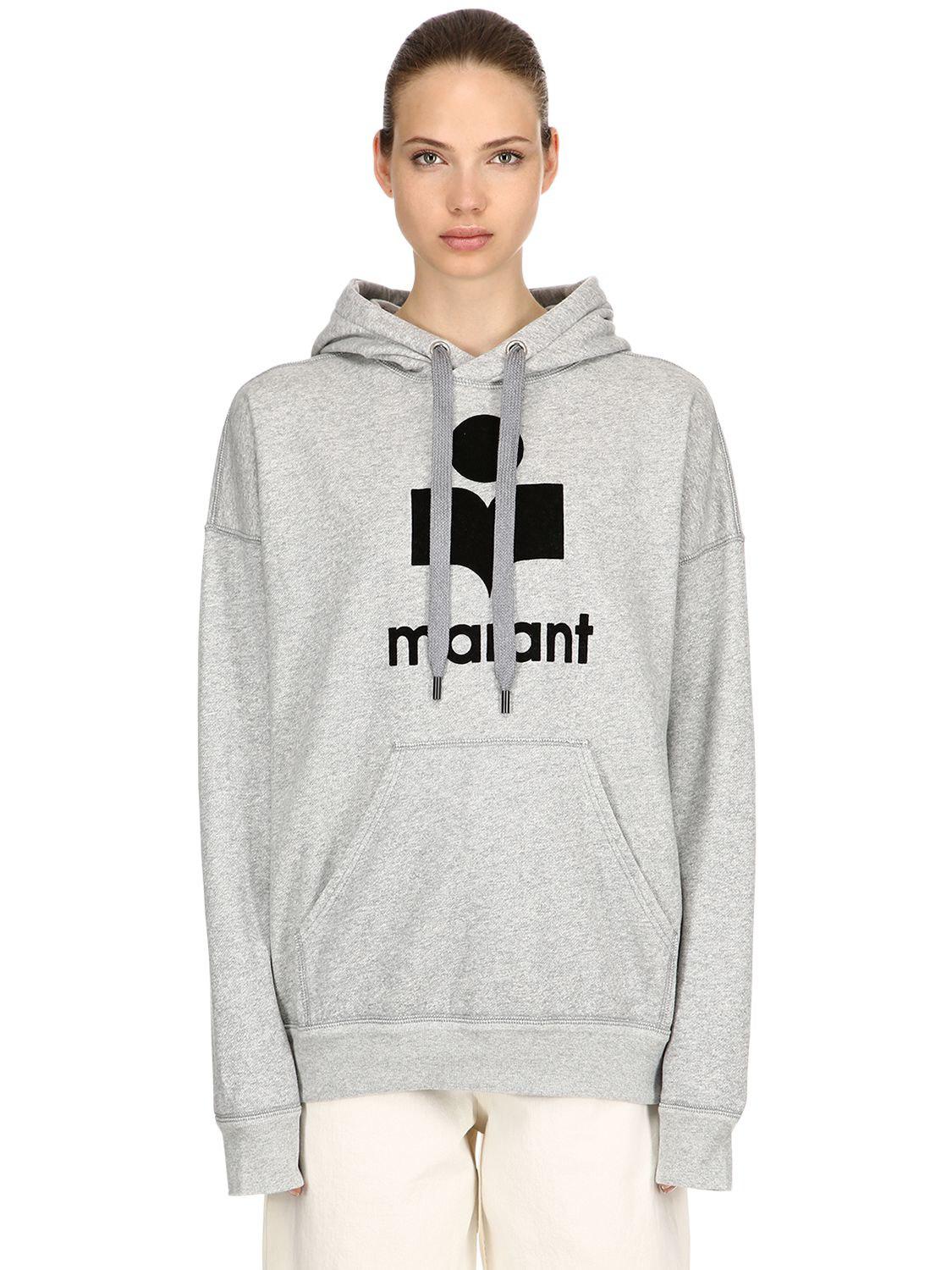 Étoile Isabel Marant Cotton Mansel Hoodie in Gray - Lyst